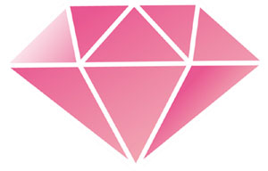 ピンクダイヤモンドのイラスト